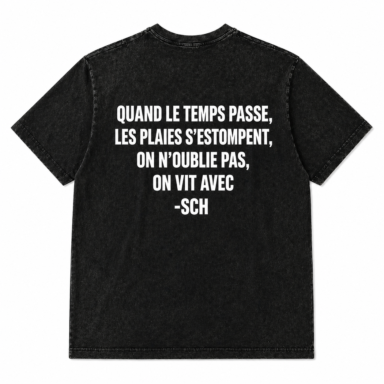 T-shirt SCH « Quand le Temps Passe » – Lyrics Rap Français